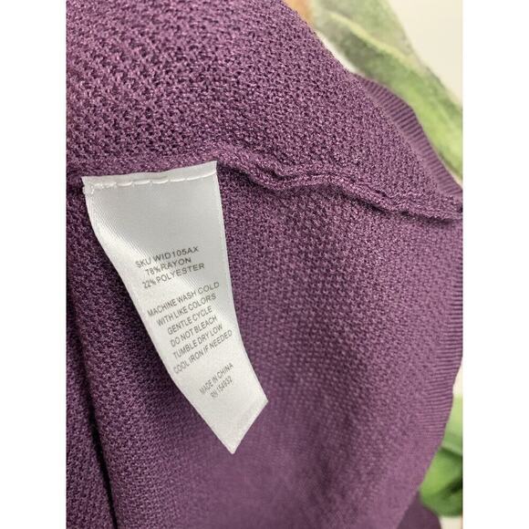 Absolutely Creative Worldwide Women’s Size 3X Purple Plum Knit Crewneck Sweater - Picture 5 of 6